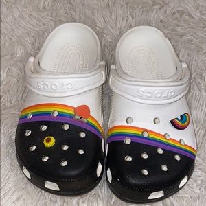 rainbow crocs